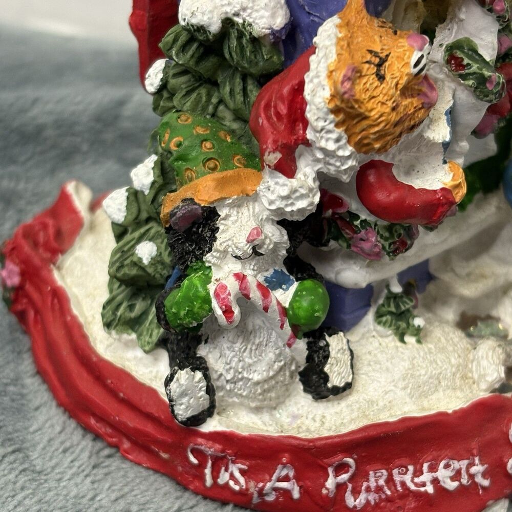 IT'S A PURRFECT SEASON Christmas Holiday Resin House 5.5" Tall x 4" Wide - Picture 12 of 16